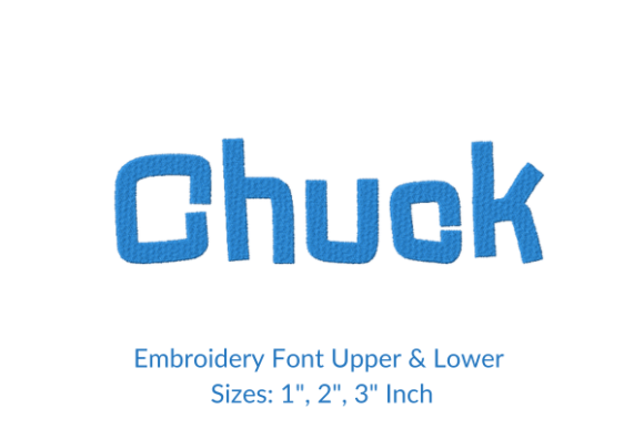 Chuck Embroidery Font Design