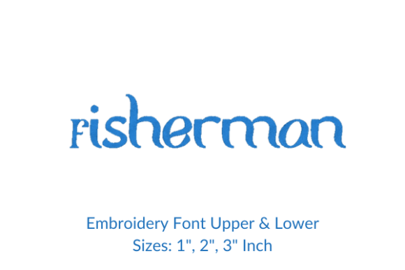 Fisherman Font Embroidery Design