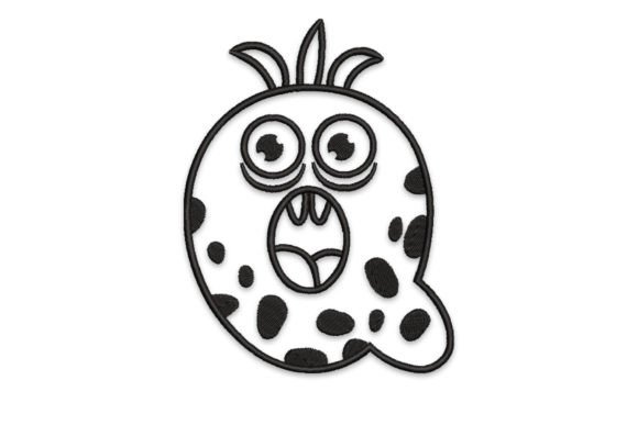 Monster Alphabet Letter Q