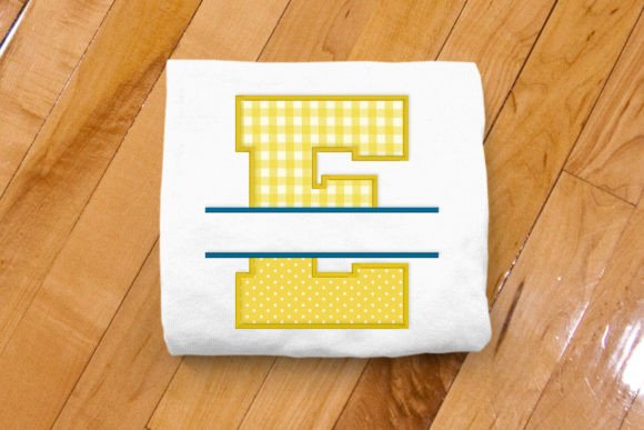 Varsity Letter E Split Applique